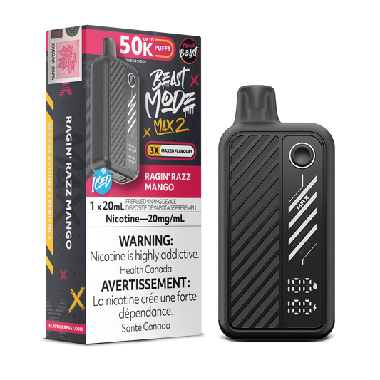 RAGIN’ RAZZ MANGO - FLAVOUR BEAST BEAST MODE MAX 2 50K