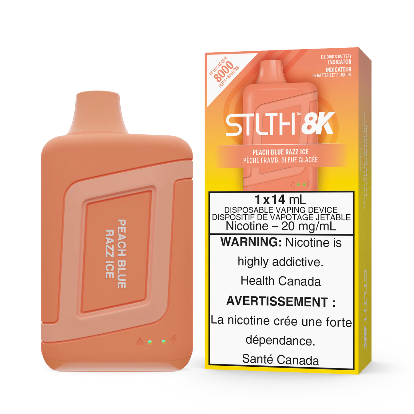 STLTH 8K PRO - PEACH BLUE RAZZ ICE ( Ontario )