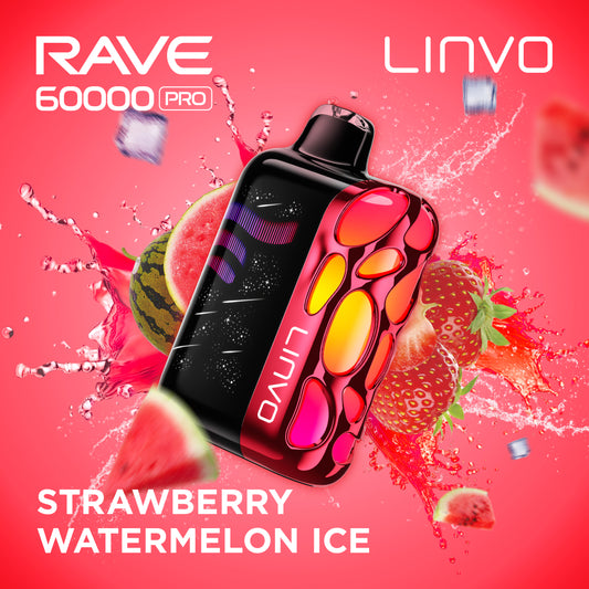 STRAWBERRY WATERMELON ICE- LINVO RAVE 60K PRO