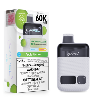 CAPSL 60K Apple Kiwi Ice Disposable Vape - 60000 Puffs