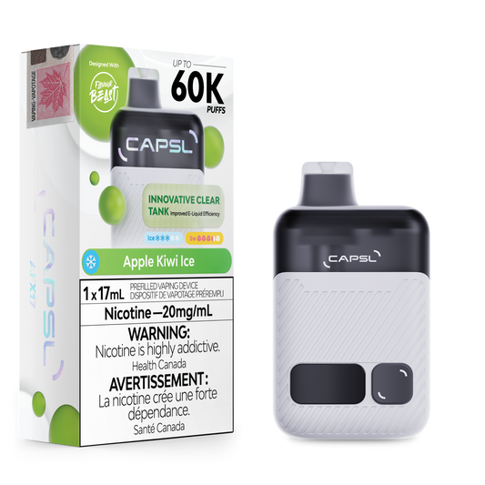 CAPSL 60K Apple Kiwi Ice Disposable Vape - 60000 Puffs