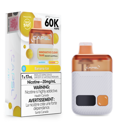 CAPSL 60K Banana Ice Disposable Vape - 60000 Puffs