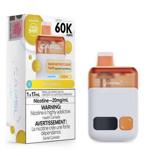 CAPSL 60K Banana Ice Disposable Vape - 60000 Puffs