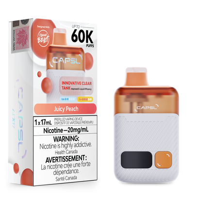 CAPSL 60K Juicy Peach Disposable Vape - 60000 Puffs
