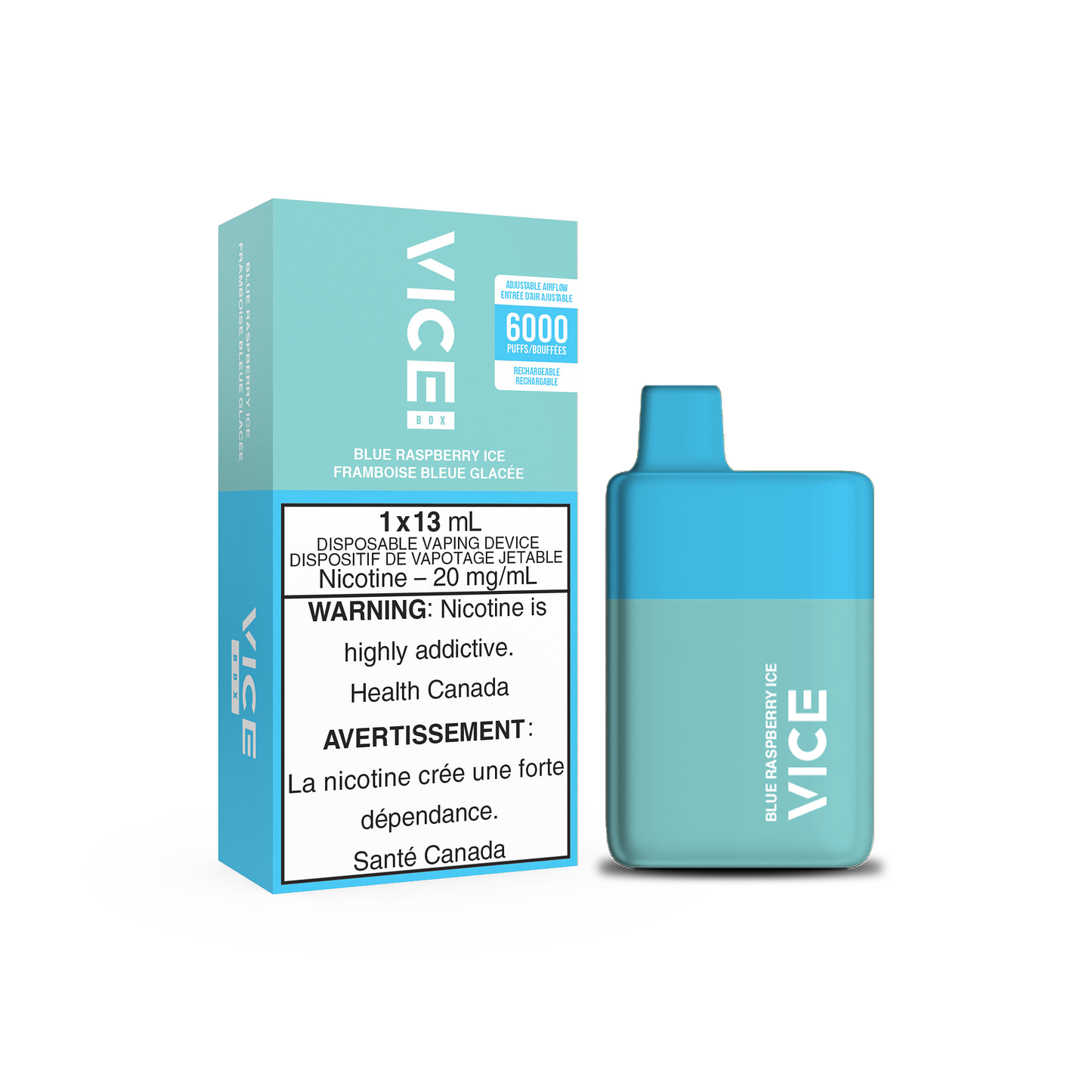 VICE Box Disposable - 6000 Puffs Blue Raspberry Ice